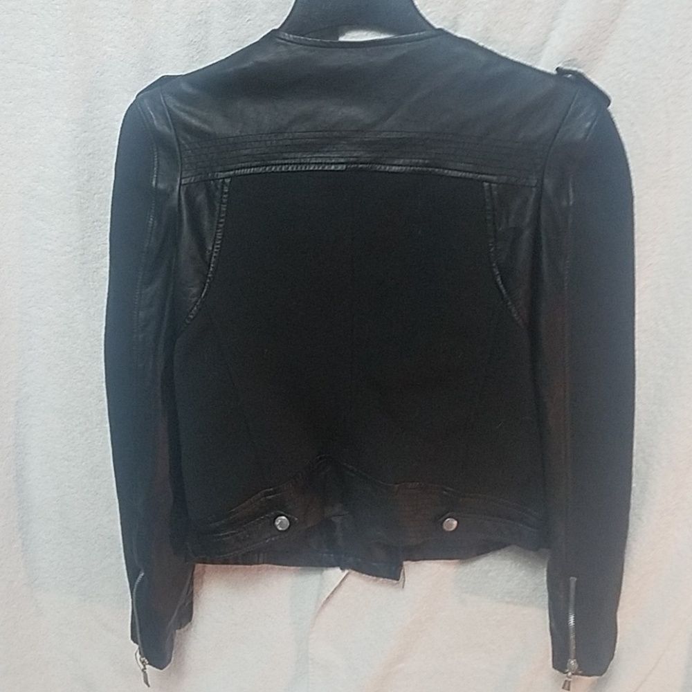 ODYN Black Faux Leather Jacket Coat  ODYNJack01 - Picture 4 of 8